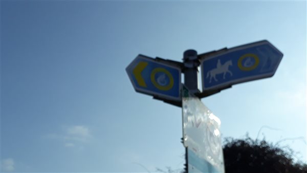 Wales Coast Path is clearly indicated by signs such as this 